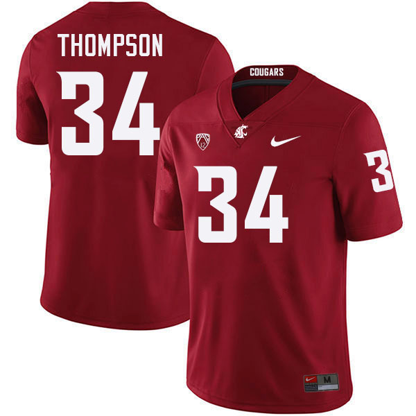 Jalen Thompson WSU Cougars Jersey.Washington State Cougars #34 Jalen Thompson Jersey Youth-Crimson